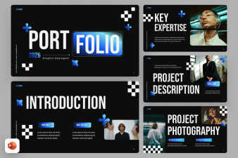 Abstract Design Portfolio PowerPoint Template